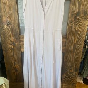 Sleeveless White Maxi Dress